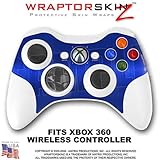 Brushed Metal Blue Skin by WraptorSkinz TM fits XBOX 360 Wireless Controller (CONTROLLER NOT INCLUDE