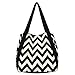 Fashion Prints Medium Roomy Canvas Tote Bag w/Button Closure EM3019
