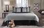 Greenland Home Fashions Brentwood Storm Gray/Black King 3-Piece Bedspread Set