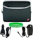 MSI Wind U120 10-Inch Netbook Sleeve Case - Bundle with 12V Car and Wall Charger