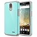ZTE Sonata 3 Case, RANZ Grey with Aqua Blue Hard Impact Dual Layer Shockproof Bumper Case For ZTE Sonata 3 / ZTE Prestige / ZTE Avid Plus / ZTE Chapel / ZTE Maven 2