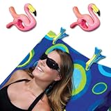 BOCA BEACH TOWEL CLIPS FLAMINGO - 2 PIECE SET - 36000