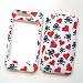 Apple iPhone 3G & 3GS Snap On Protector Case Red Hearts and Skulls 125