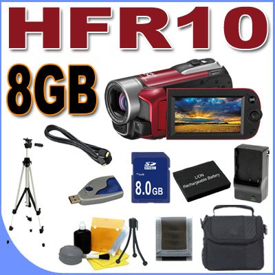 Canon VIXIA HF R10 Dual Flash Memory Camcorder (Red) BigVALUEInc Accessory Saver 8GB Battery/Rapid Charger Bundle Canon VIXIA HF R10 Dual Flash Memory Camcorder (Red) BigVALUEInc Accessory Saver 8GB Battery/Rapid Charger Bundle