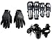 Autopearl Premium Quality Bike Accessories (Combo Of Scoyco MC-10 1 Pair of Hand Grip Gloves for Bike Motorcycle Scooter Riding - (Black And White) & Pro Biker Knee Pads Motorcycle Knee Motion Warm Professional Pads. & Premium Quality Bike USB Charger RS.3033.00