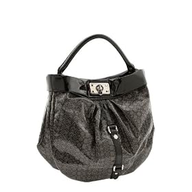 Marc by Marc Jacobs Jelly Jacquard Large Lil Riz Shoulder Hobo Bag Black