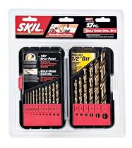 Skil 98017 17 Piece 5/64-Inch to 1/2-Inch Gold Oxide Twist Drill Bit Assortment in Plastic Case