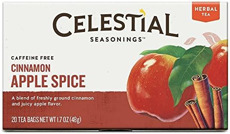 Celestial Seasonings Cinnamon Aplle Spice Caffeine Free Herbal Tea 20 Ct (Pack of 4)