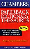 Chambers paperback dictionary thesaurus