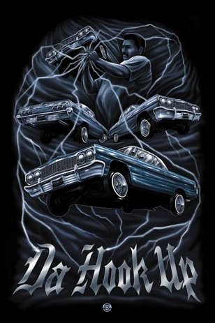 Gonzales Da Hook Up Lowrider Hip Hop New Art Framed Poster Print - 24
