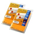 Removable Round Labels Neon Orange(1.25")(2-pk.)