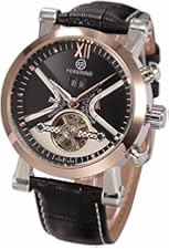 ESS Golden Case Skeleton Antique Mechanical See through Automatic Men Men's Watch WM319-1