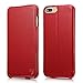 iPhone 8 Plus Case, Benuo [Luxury Series] [Genuine Leather] Folio Flip Corrected Grain Leather Case [Ultra Slim] [Magnetic Closure] with Built-in Stand for Apple iPhone 8 Plus / 7 Plus(Red)