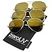 zeroUV - Mirrored Aviator Sunglasses for Men Women Military Sunglasses (3-Pack (Gold))