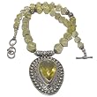 Gemstone Necklaces In Sterling Silver And Peridot Beads Handmade Indian Jewelry 21 inches ~ ShalinCraft