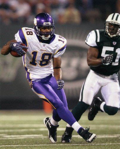 SIDNEY RICE MINNESOTA VIKINGS 8X10 HIGH GLOSSY SPORTS ACTION PHOTO (O)