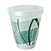 Dart 12J16E 12 oz Capacity, 4.2" Height, Green and Gray Impulse Foam Cup (40 Packs of 25)