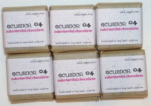 Ecuador #4: 12 Bars of Pure, Raw Chocolate that is also Vegan (Dairy and Egg Free), Organic - Non-GMO, Gluten-Free and Soy-Free. Handamade with Love. Manufactured in Long Beach-CA