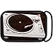 Real Wood Silver Record Player Belt Buckle