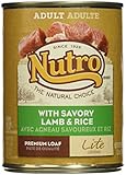 NUTRO Adult Lite With Savory Lamb and Rice Premium Loaf Canned Dog Food (Pack of 12)
