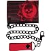 Gears of War Black Faux Leather Wallet with Red Canvas Patch and Chain