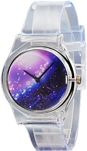 New Arrival Fashion Women's Girl's Quartz Analog Watch with Transparent Plastic Strap