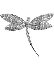 Studio 925 New York, New York White CZ Dragonfly Sterling Silver Pin