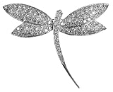 Studio 925 New York, New York White Diamond CZ Dragonfly Sterling Silver Pin