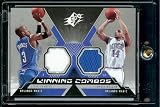 2005-06 SPx Winning Combos Steve Francis Jameer Nelson Dual Jerseys Orlando Magic Basketball Card - Mint Condition - Shipped In Protective Display Case!