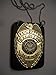 Fugitive Recovery Agent Badge Gold Badge with Holder