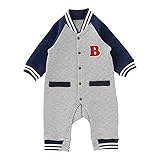 (チャックル) chuckle *ボンシュシュ*スタジャン風格子キルト長袖前開きカバーオール グレー 80cm P2972-80-00