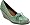 Dark Green Snake Print Leather