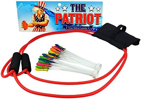 The Patriot Water Balloon Launcher Game - Backyard Slingshot Toy - Includes 2 Fill &amp; Tie Bunches