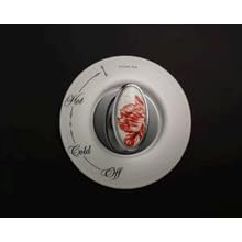 Kohler K-262 Fables & Flowers Antique Ceramic Dial Plate and Oval Handle Inset - K-262