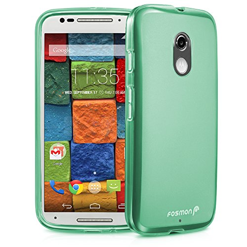 Fosmon DURA-FROST Smooth Durable & Flexible Slim Fit TPU Case Cover for Motorola Moto X (2nd Generation 2014) (Teal)