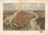 1865 Historic Town View Map of New York City - Canvas Print (Historic Panoramic Town Views, Volume 1)