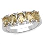 2.00 Carat Genuine Citrine sterling Silver Ring
