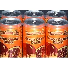 Hawaiian Sun Mango-Orange Drink (12 Cans)