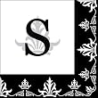 Monogram Regalia Cocktail Napkin - S