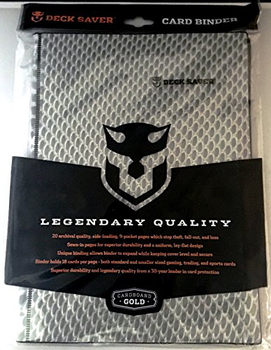 CBG HOLOFOIL SILVER & BLACK DRAGON HIDE 9 Pocket Side Loading Binder W/ Black Pages- DECK SAVER LINE- 360 card Capacity!