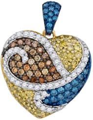 1.08CTW-DIA HEART PENDANT