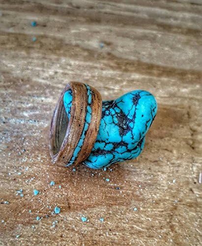 Custom Bentwood ring with stone inlay
