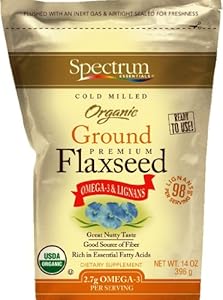 Spectrum Essentials Organic Ground Flaxseed, 14-Ounce Pouch (Pack of 4)