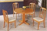 Oak Round Table Set By Coaster Furniture