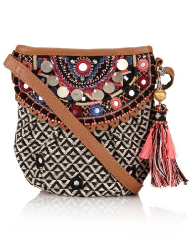 Accessorize Womens Mirror and Tassel Mini Pouch