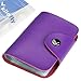 kilofly Credit Card Holder - Retro Style with 26 Card Pockets - Sophia, Purple, with kilofly Mini Gift-for-You Card