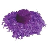 Feather Tea Party Hat Select Color: purple