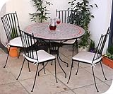 Review alfresia  / 100cm Mosaic Tile Table with 4 Chairs (Terracotta Ring)