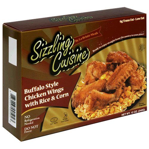 La Briute Sizzling Cuisine, Buffalo Style Chicken Wings with Rice & Corn, 12-Ounce... by LaBriute Meals