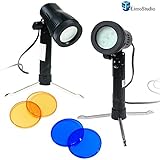 LimoStudio Photography Continuous 600 Lumen LED Light Set for Table Top Studio Portable Lighting Kit with Gel Filters, AGG1501